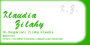 klaudia zilahy business card